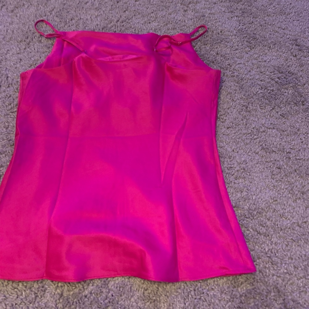 satin pink top